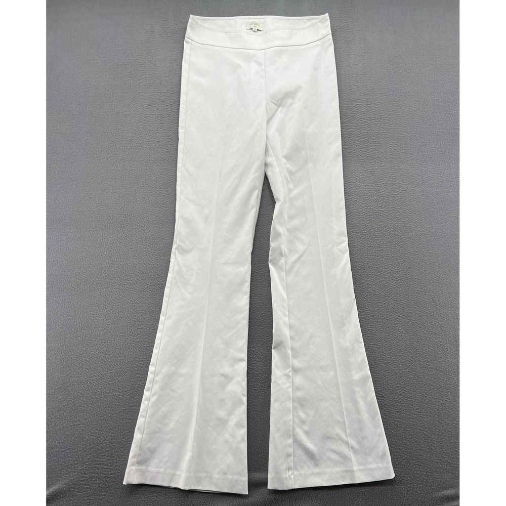 Avenue Montaigne Pants Womens 6 Bellini White Flare Leg Trousers Pants USA